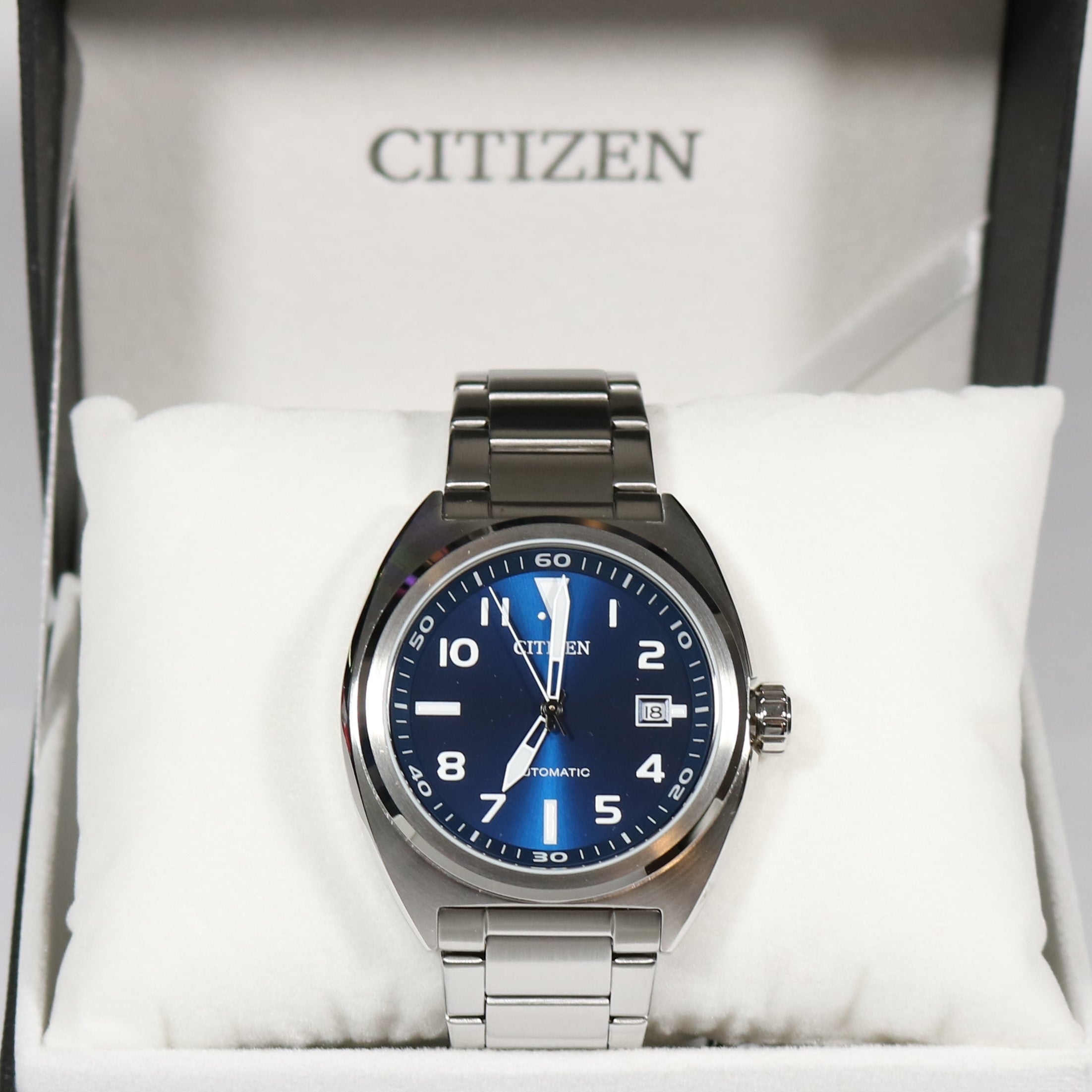 Citizen Automatic Stainless Steel Blue Dial Men's Watch NJ0100-89L