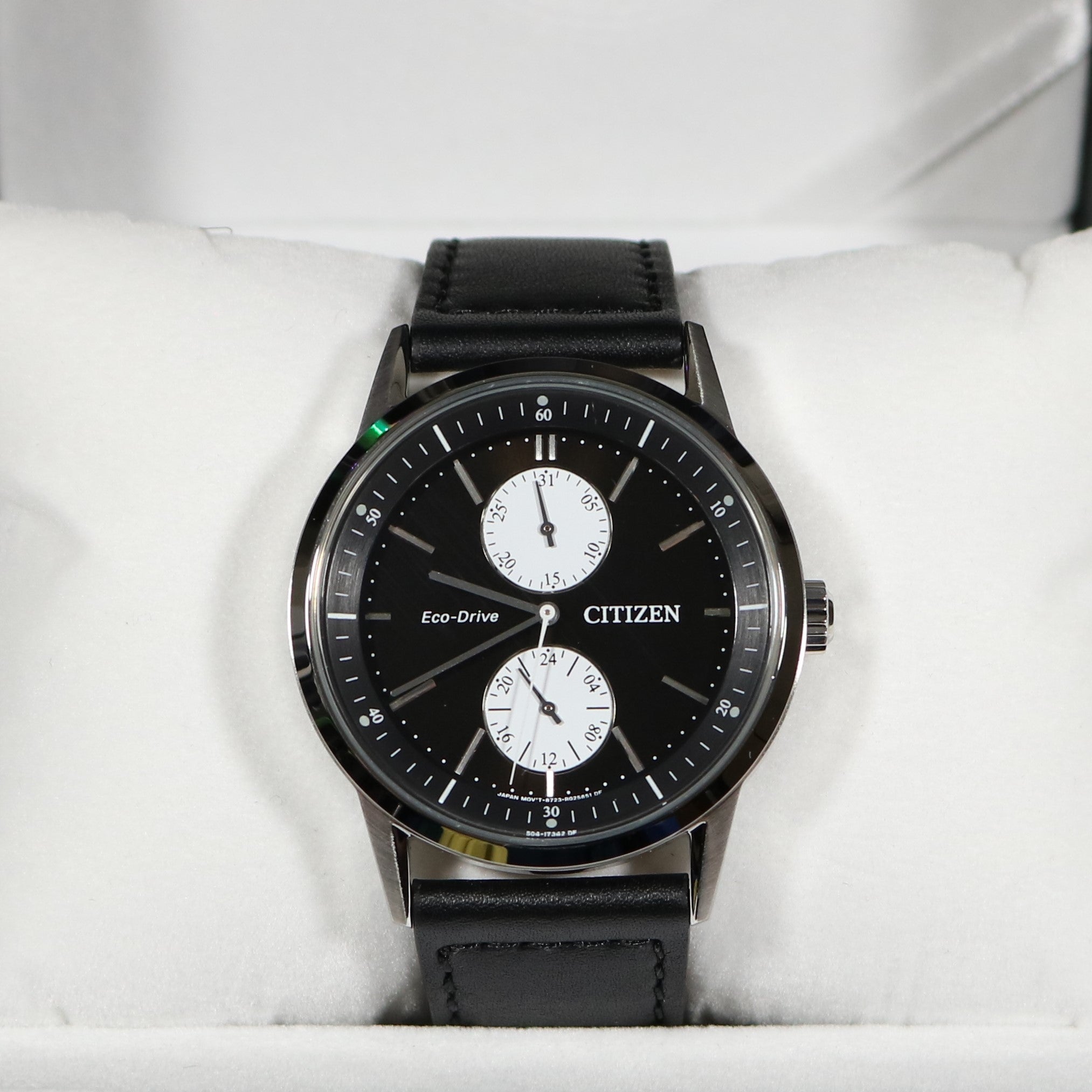 Citizen Eco-Drive Black and White Dial Stainless Steel Men's Watch BU3020-15E