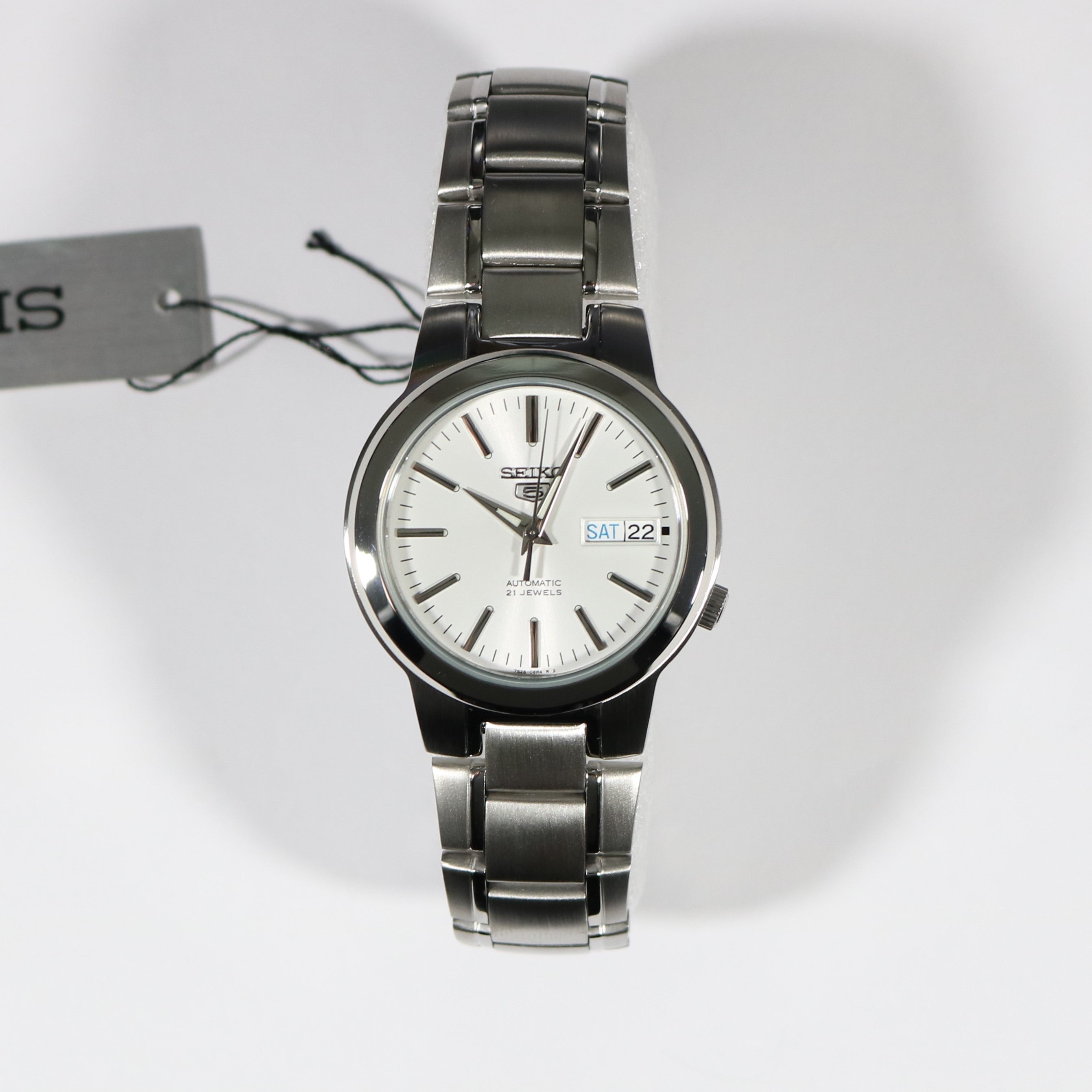 Seiko 5 Automatic White Dial Stainless Steel Men's Watch SNKA01K1