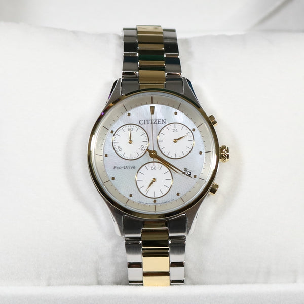 Citizen Eco-Drive Two Tone Mother Of Pearl Chandler Women's Watch 