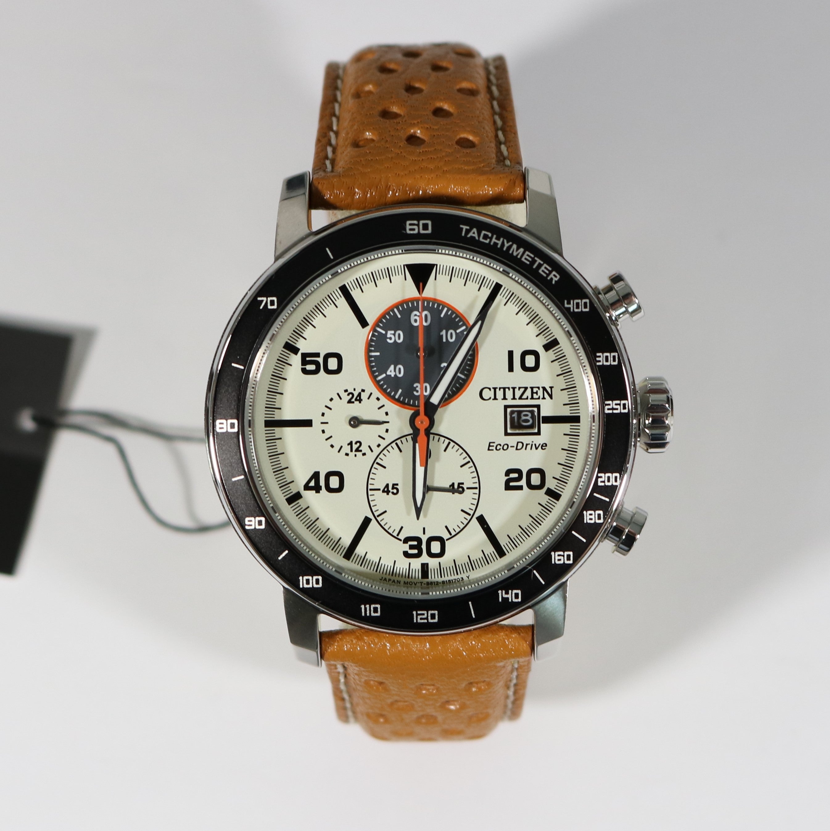 Citizen Brycen Ivory Dial Leather Strap Men's Watch CA0641-16X - Chronobuy