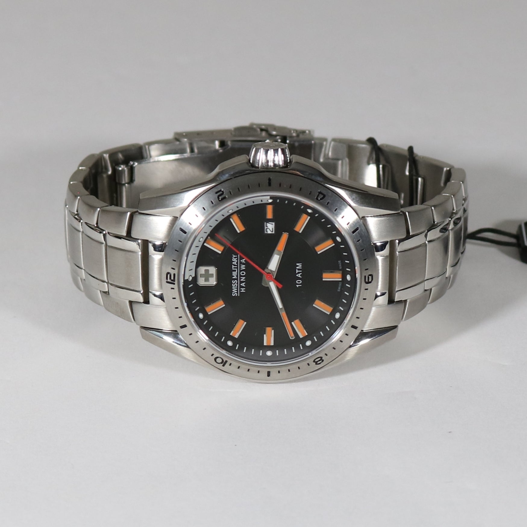 Swiss Military Hanowa Men's Black Dial Stainless Steel Quartz Watch 65117A