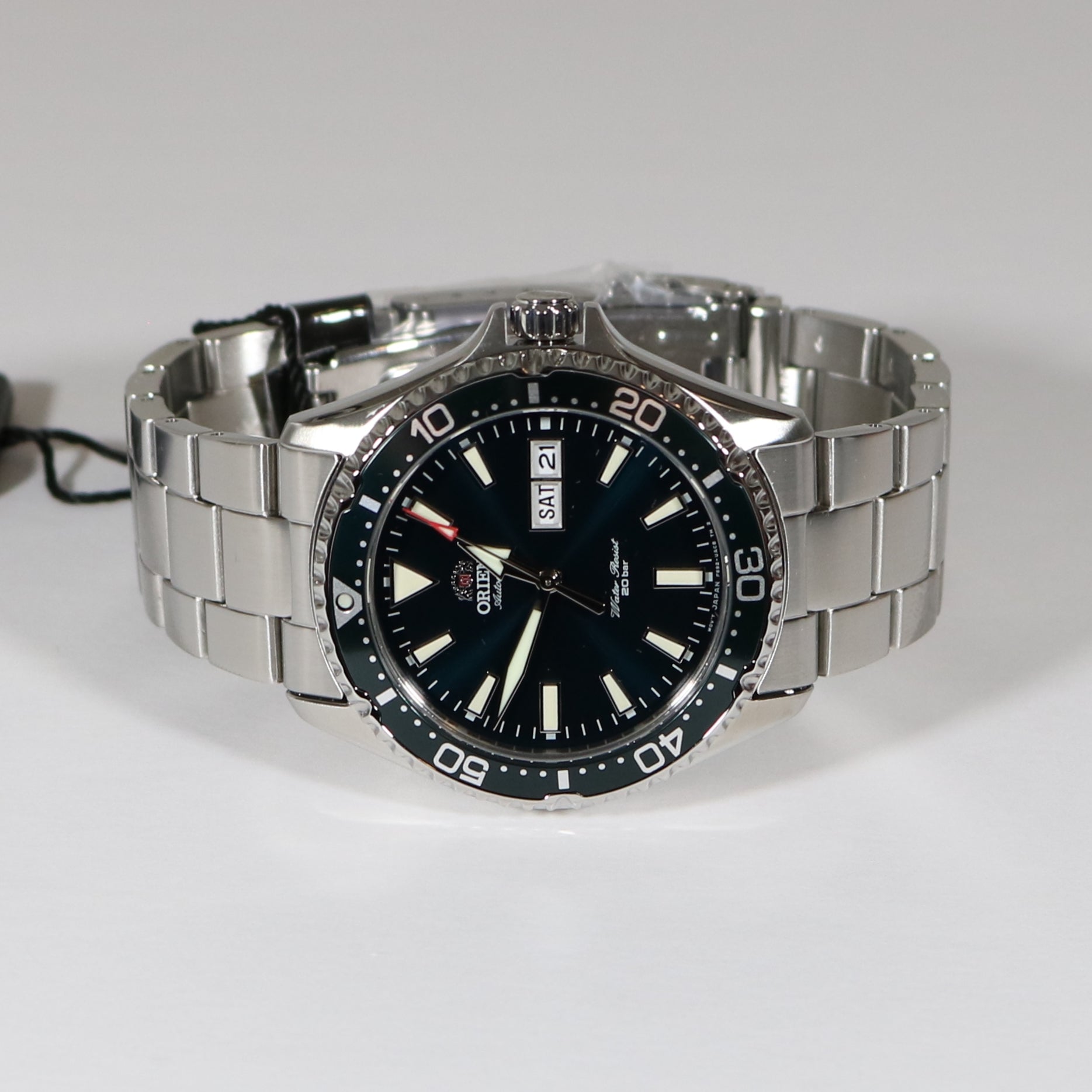 Orient Kamasu Green Dial Men's Stainless Steel Diver Watch RA-AA0004E39B