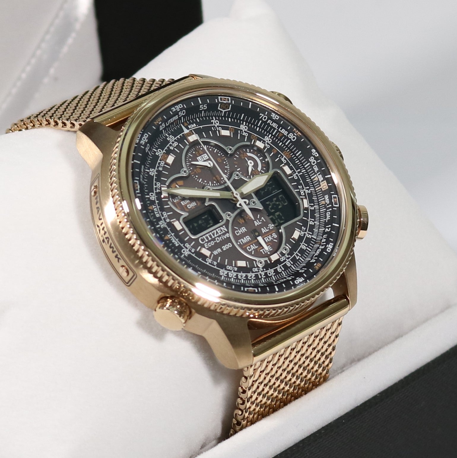 Citizen Eco Drive Navihawk Citizen Navihawk Rose Gold Citizen