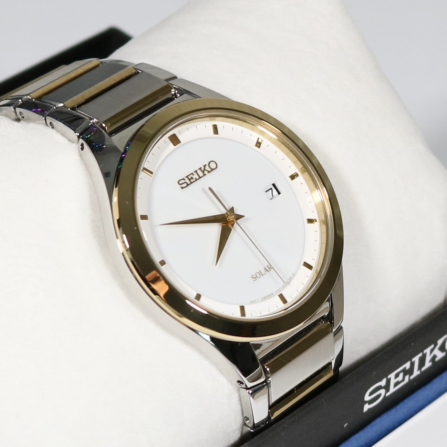 seiko men's beige nylon strap solar dress watch Seiko Solar Black Dial Beige Nylon Men's Watch SNE331 029665173355 - Watches, Stainless Steel
