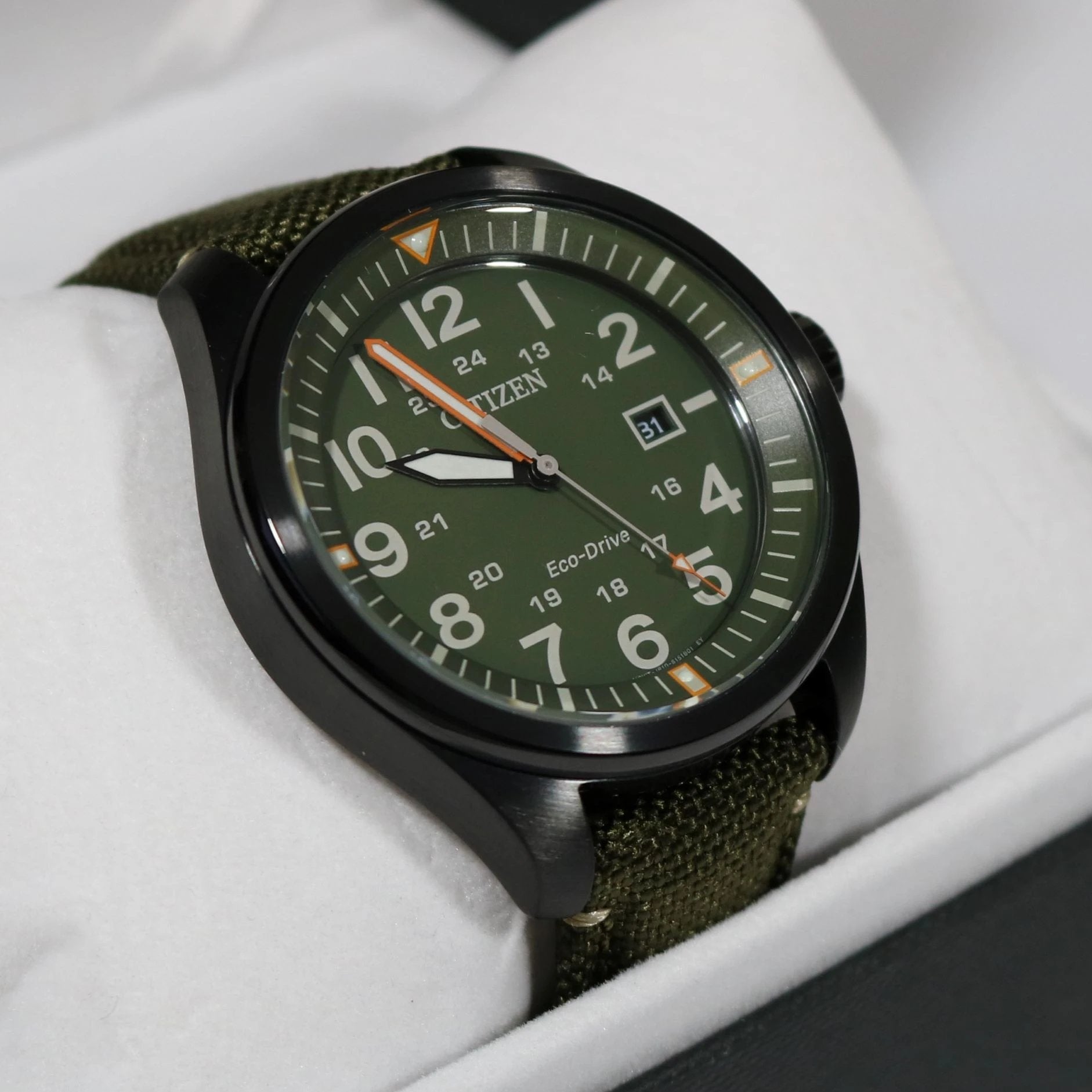 Citizen Eco-Drive Green Dial Sport Men's Watch AW5005-21Y – Chronobuy