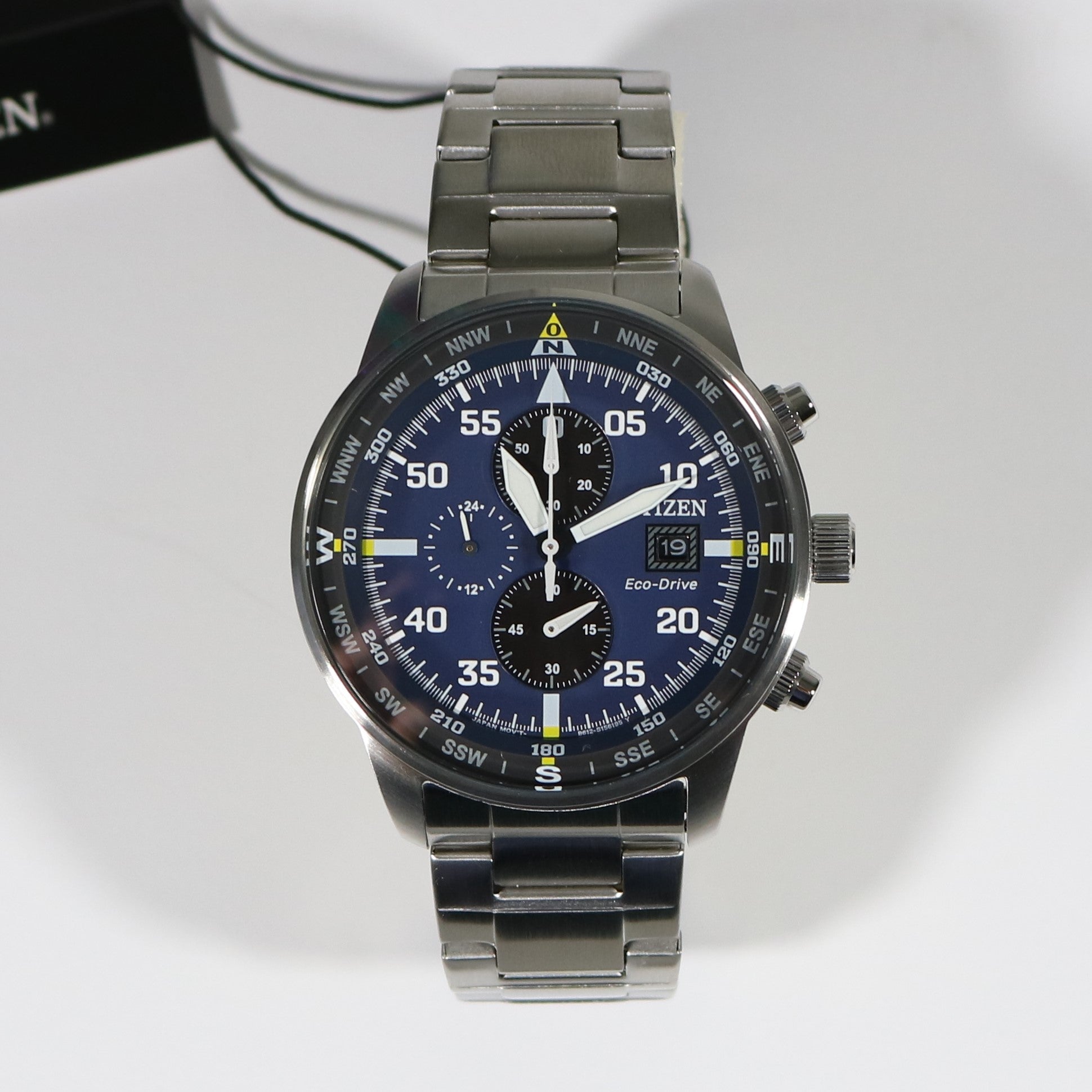 Citizen Eco-Drive Chronograph Aviator Men's Pilot's Watch CA0690-88L - Chronobuy