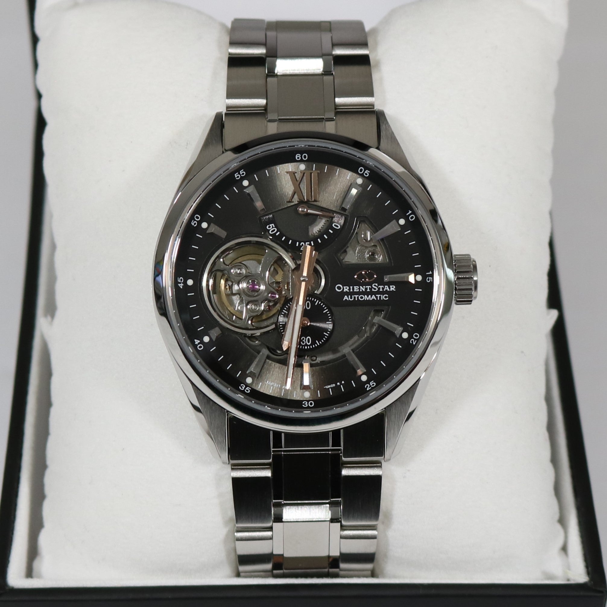 Orient Star Automatic Grey Dial Stainless Steel Men's Watch RE-AV0004N00B