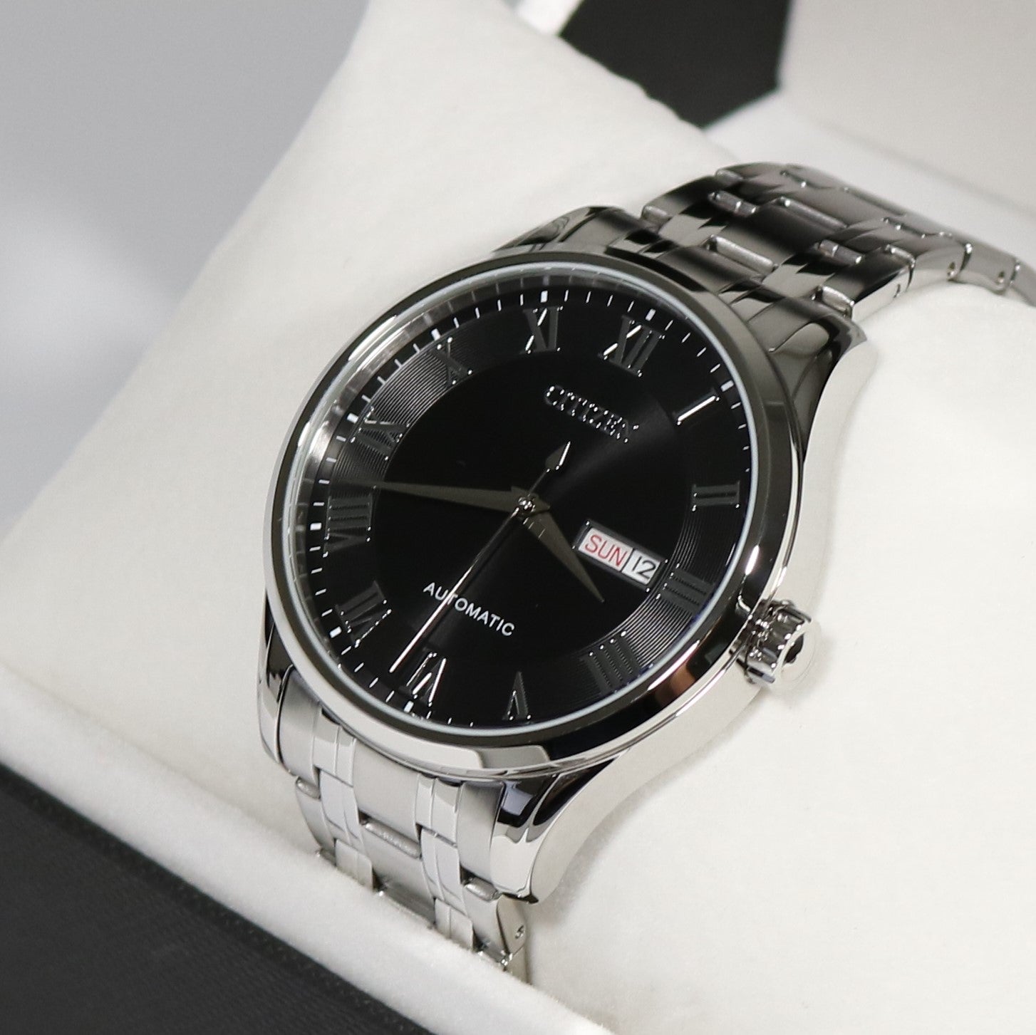 Citizen Black Dial Stainless Steel Automatic Men's Watch NH8360-80E