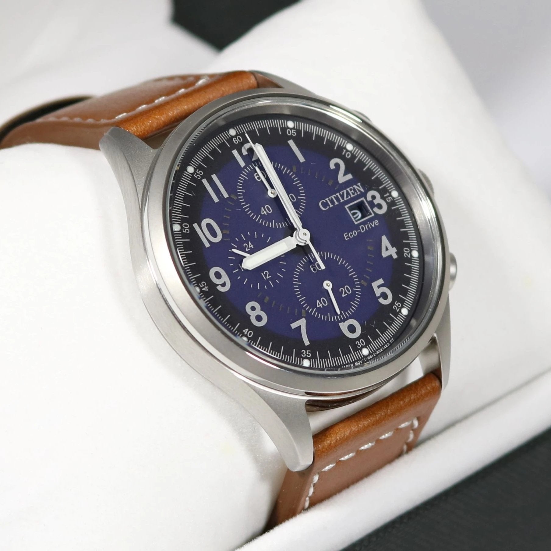 Citizen Chandler Blue Dial Leather Strap Men's Watch CA0621-05L