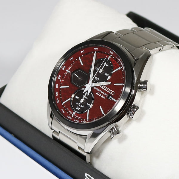 Seiko Prospex Solar Chronograph Red Dial Men's Watch SSC771P1 – Chronobuy