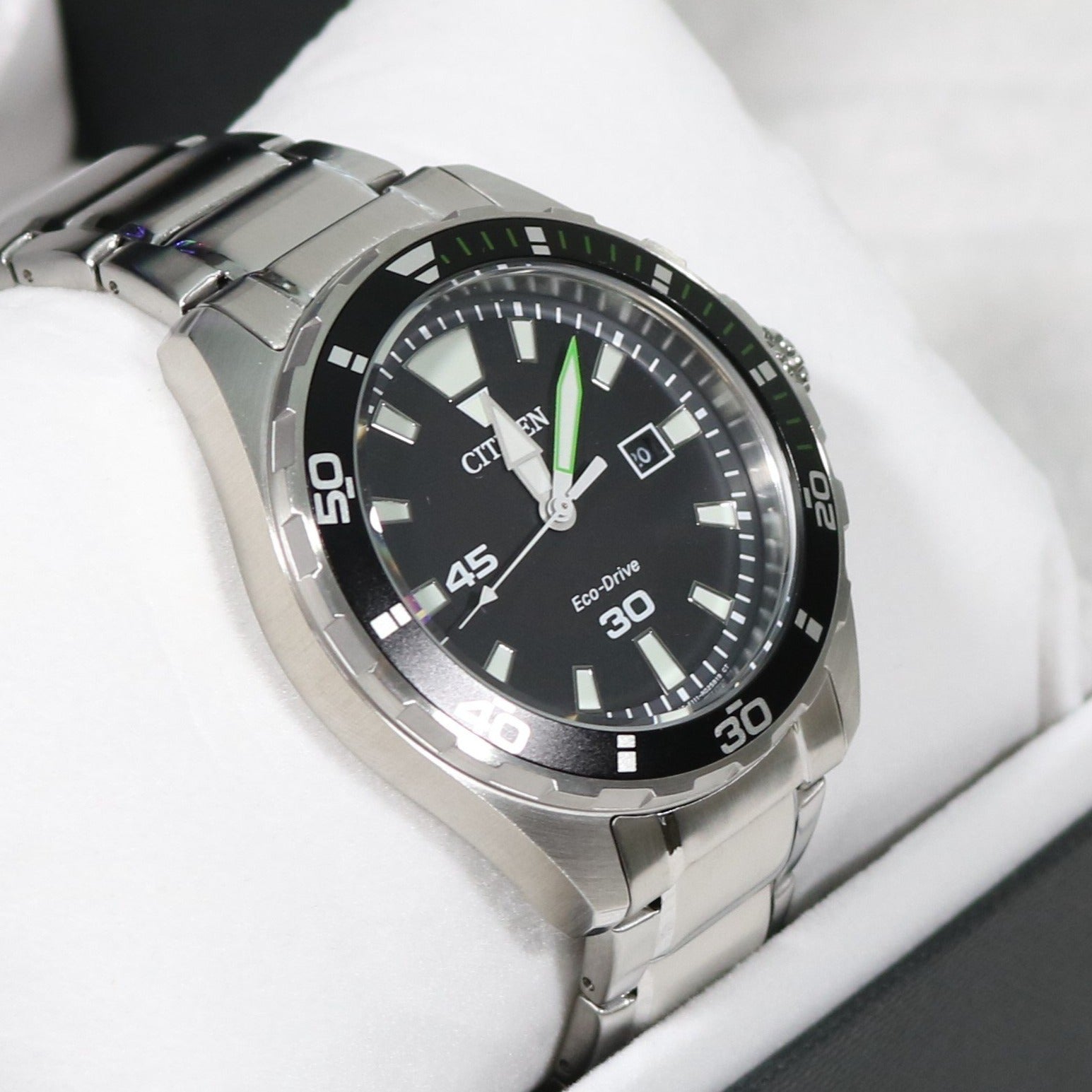 Citizen Eco Drive Stainless Steel Analog Black Dial Men's Watch