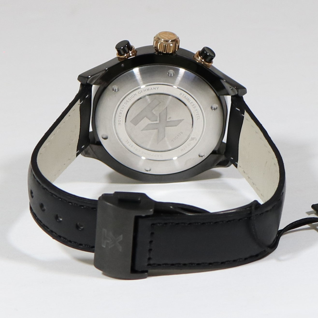 Timex TX Series Flyback Chronograph Leather Strap Black Dial Men's Watch T3C178