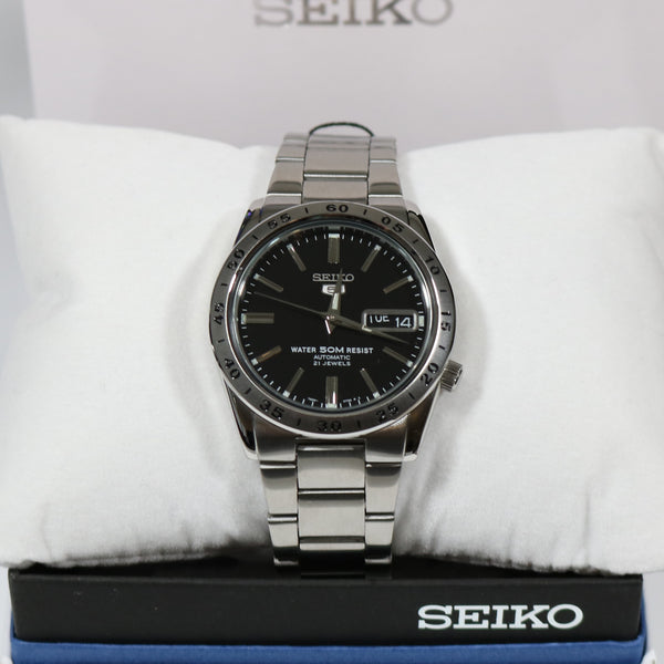 Seiko 5 Sports Black Stainless Steel Watch SNKE01K1 – Chronobuy