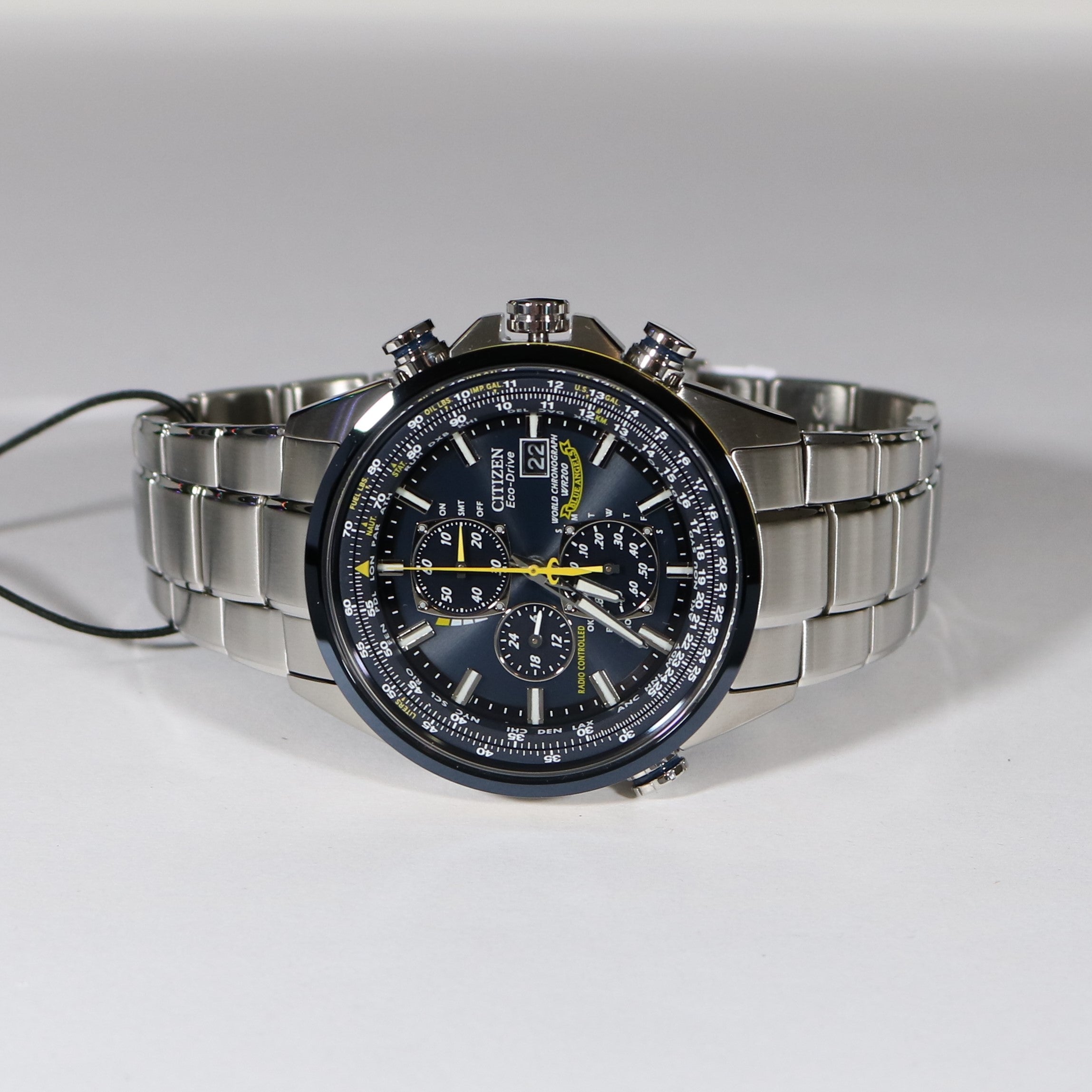 Citizen Eco- Drive Blue Angels Chronograph Stainless Steel Watch AT8020-54L