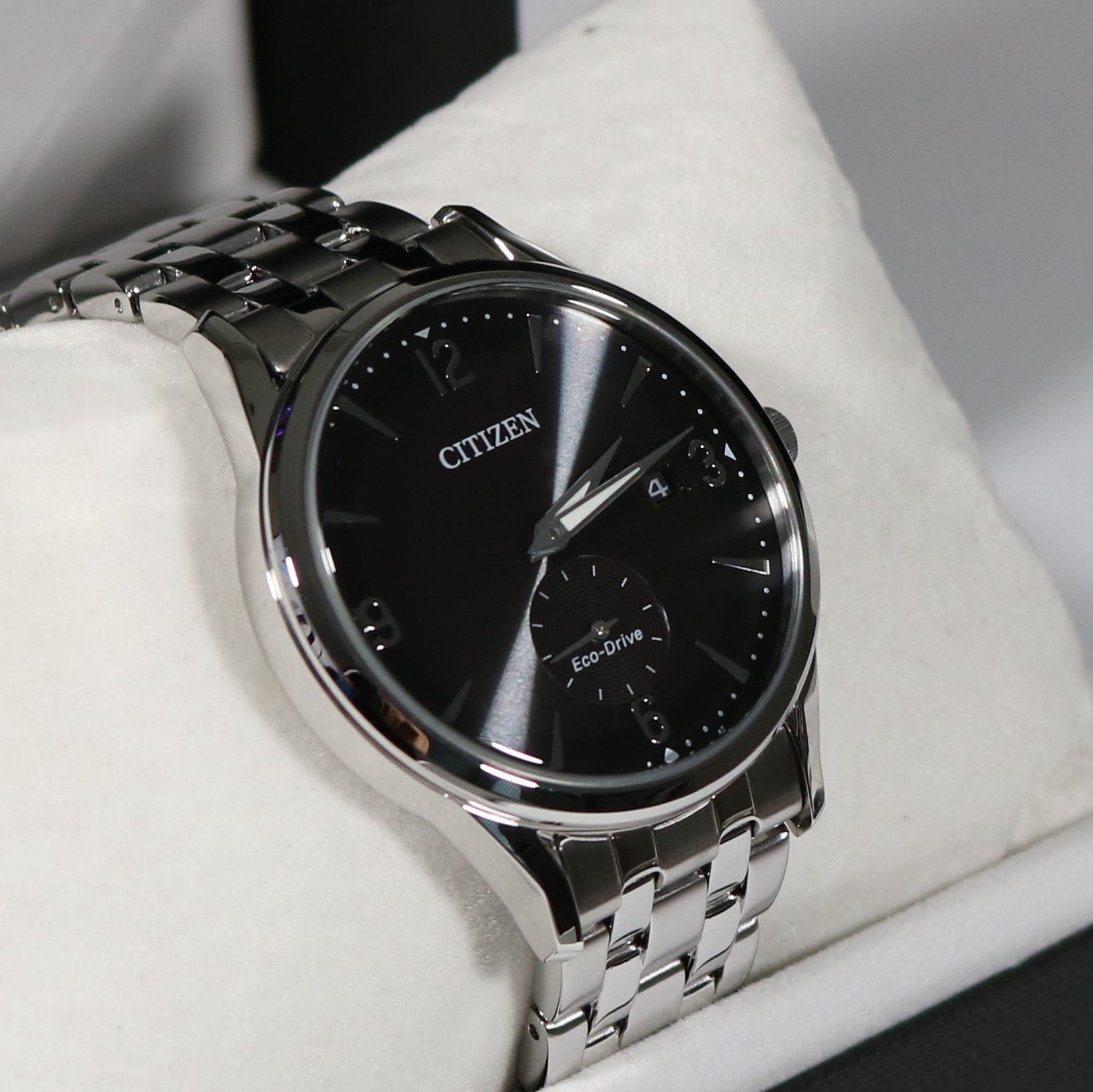 Citizen Eco-Drive Men's Elegant Black Dial Stainless Steel Dress Watch Chronobuy Citizen Eco-Drive Men's Elegant Black Dial Stainless Steel Dress Watch Chronobuy