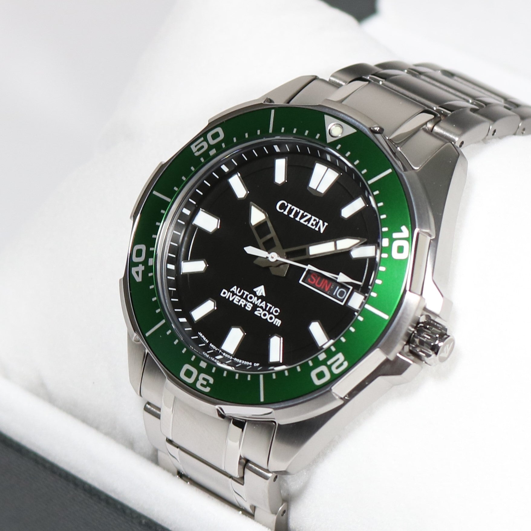 Citizen Promaster Marine Super Titanium Green Bezel Watch NY0071-81E