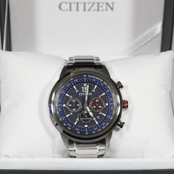 Citizen Eco Drive Blue Dial Men's Pilot Chronograph Watch CA4471-80L –  Chronobuy