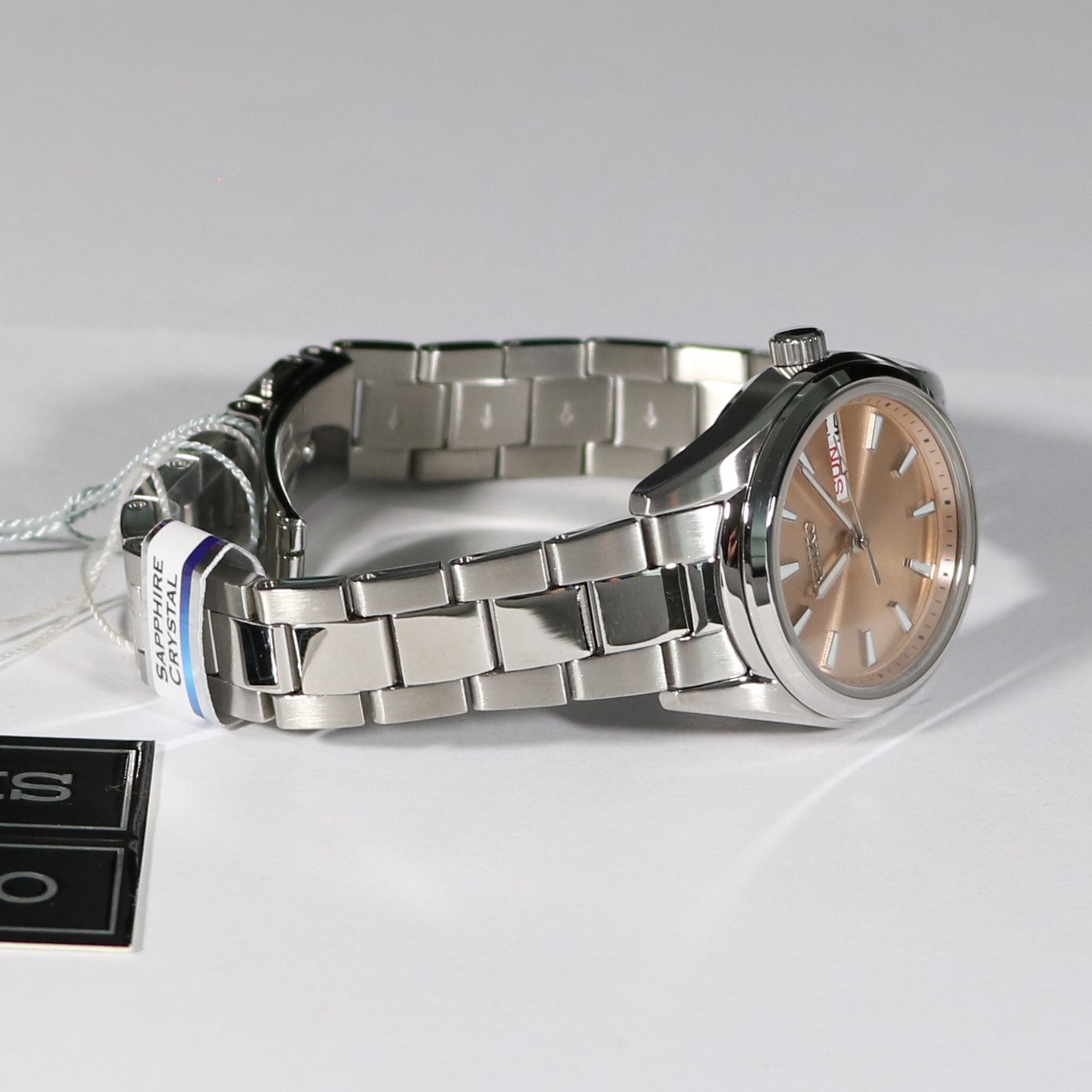 Seiko Quartz Women's Pink Dial Stainless Steel Watch SUR351P1