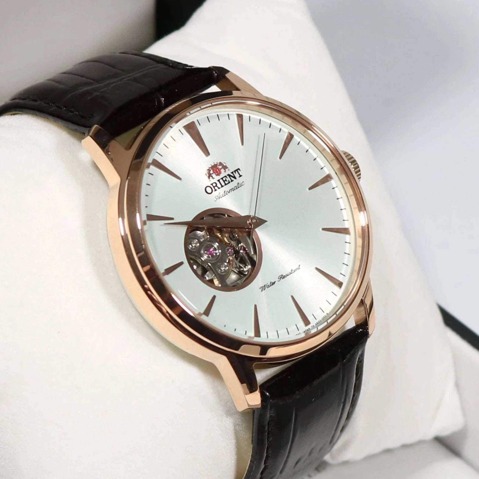 Orient Open Heart White Skeleton Dial Automatic Men's Dress Watch