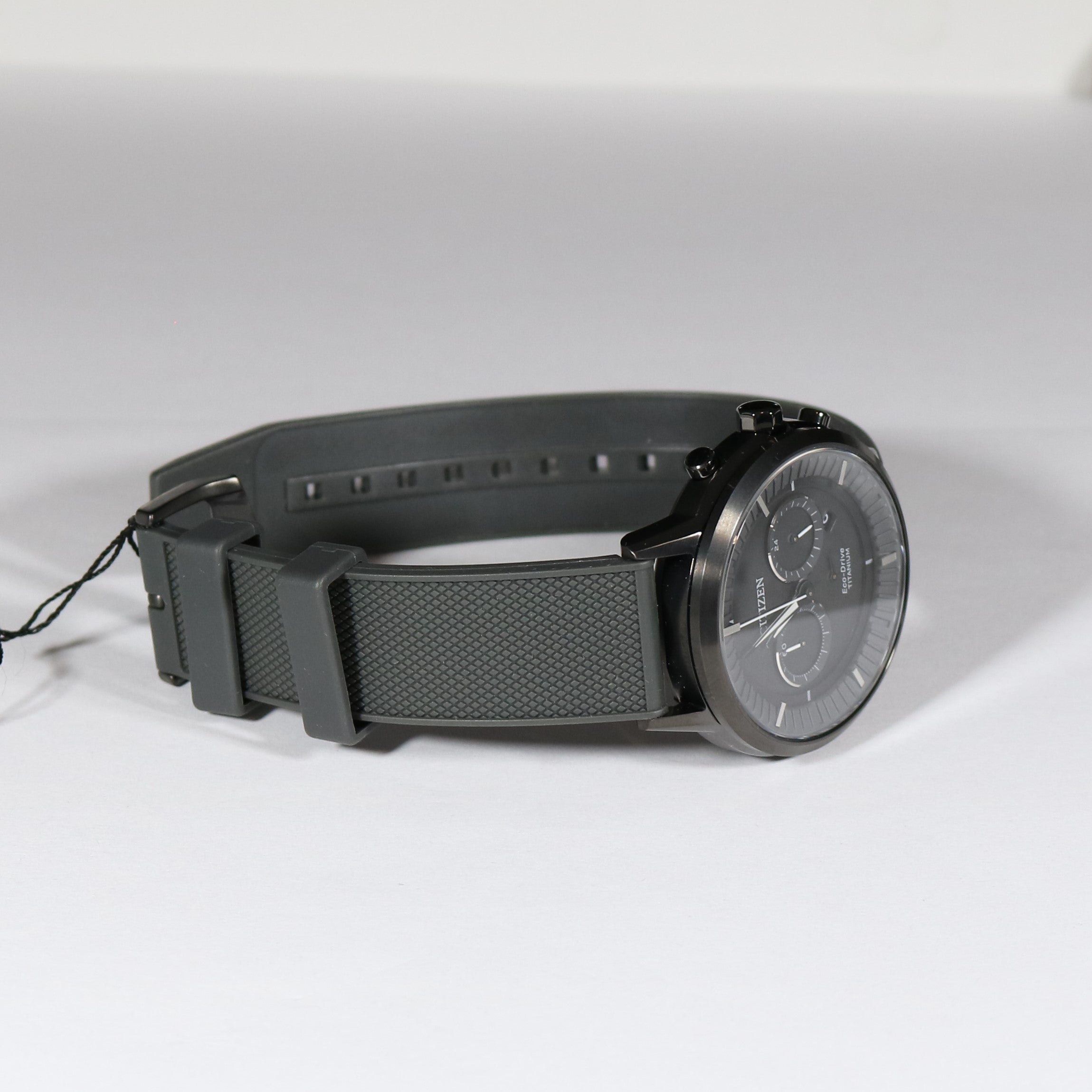 Citizen Eco-Drive Titanium Black Rubber Strap Men's Watch CA4405-17H