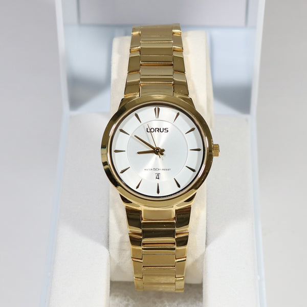 Tone Gold Stainless Quartz Steel Lorus – Women\'s Dress Chronobuy RH760AX9 Watch