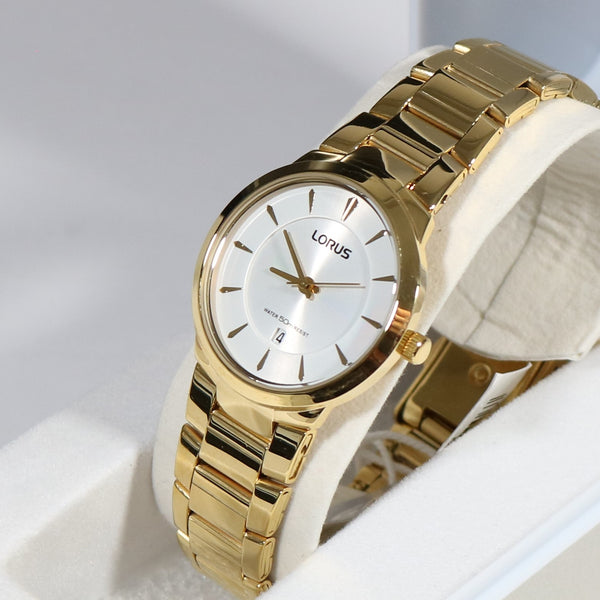 RH760AX9 Chronobuy Tone – Steel Watch Women\'s Gold Dress Stainless Lorus Quartz