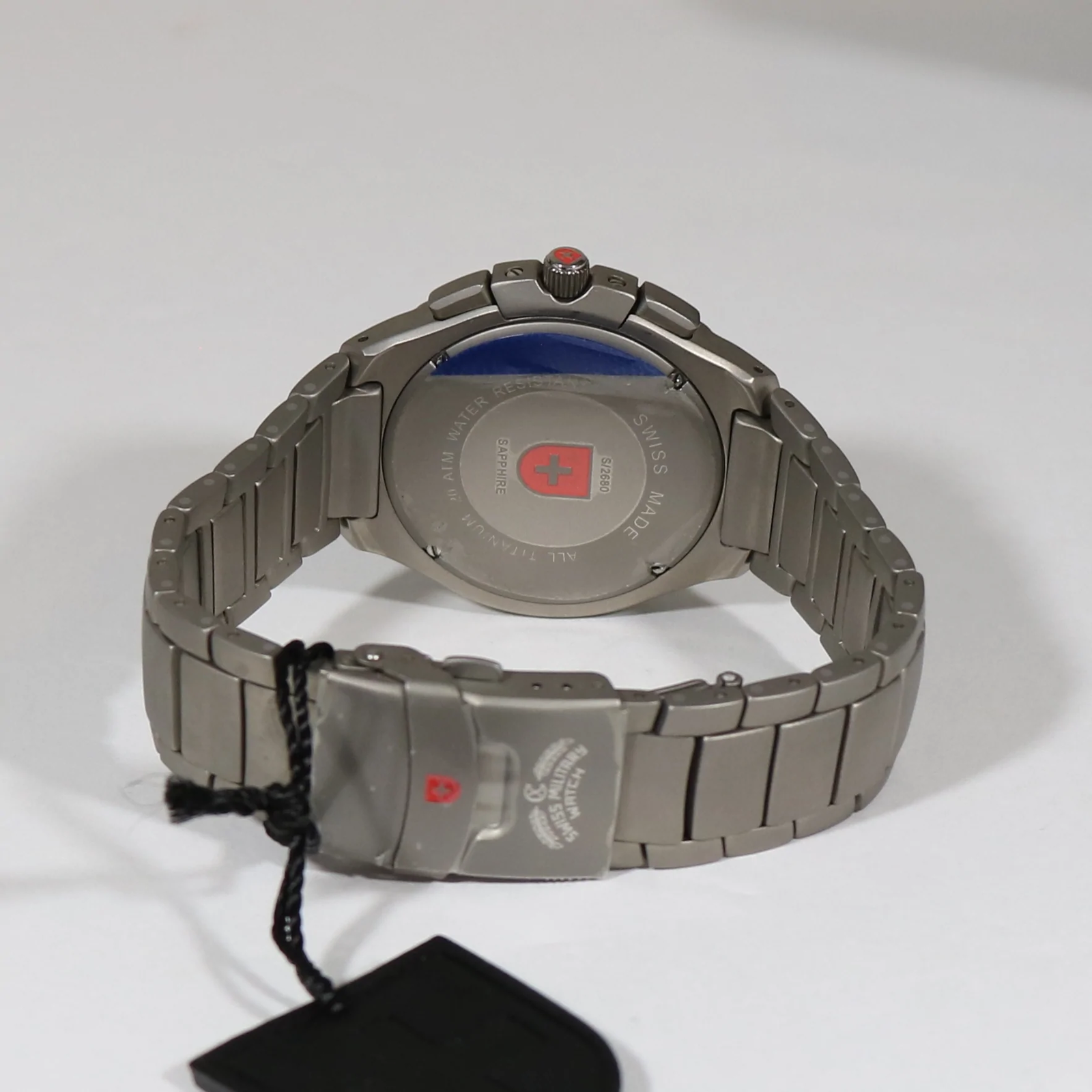 Swiss Military CX Paratrooper Titanium Blue Dial Men's Chronograph Watch SM1837