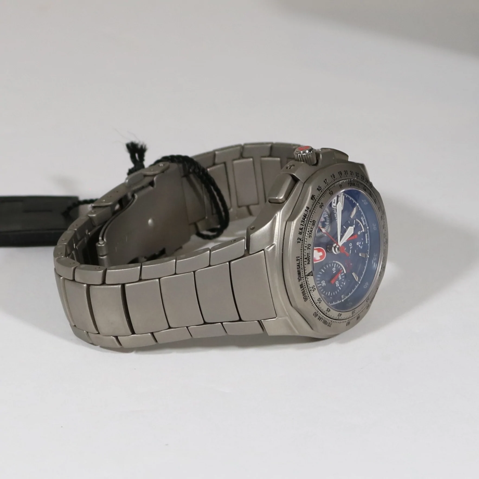 Swiss Military CX Paratrooper Titanium Blue Dial Men's Chronograph Watch SM1837