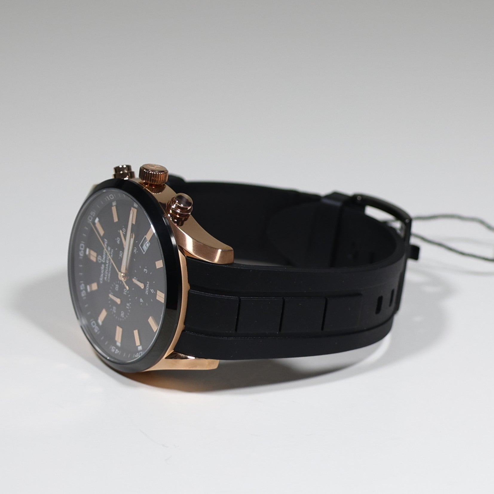 Claude Bernard Black Dial Rose Gold Tone Men's Chronograph Watch 10222-37RNCA-NIR