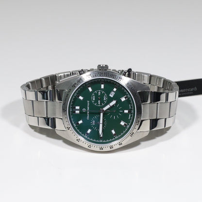 Claude Bernard Men's Green Dial Stainless Steel Chronograph Watch 10247-3M-VIN