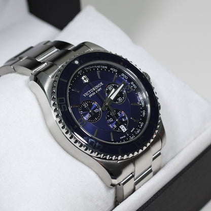 Victorinox Maverick Chronograph Men's Blue Dial Stainless Steel Watch 241689