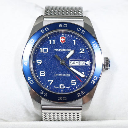 Victorinox Swiss Army Men's Blue Dial Stainless Steel Mesh Bracelet Watch 242042