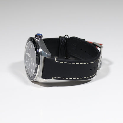 Victorinox Swiss Army Men's Automatic Black Dial Leather Strap Watch 242044