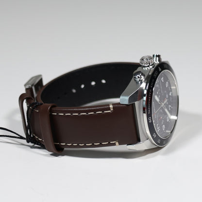 Victorinox Swiss Army Chrono Men's Black Dial Leather Strap Watch 242046