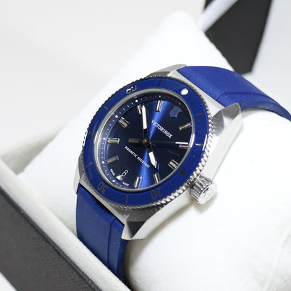 Victorinox Maverick Blue Dial Rubber Strap 39mm Watch 242094 - Chronobuy