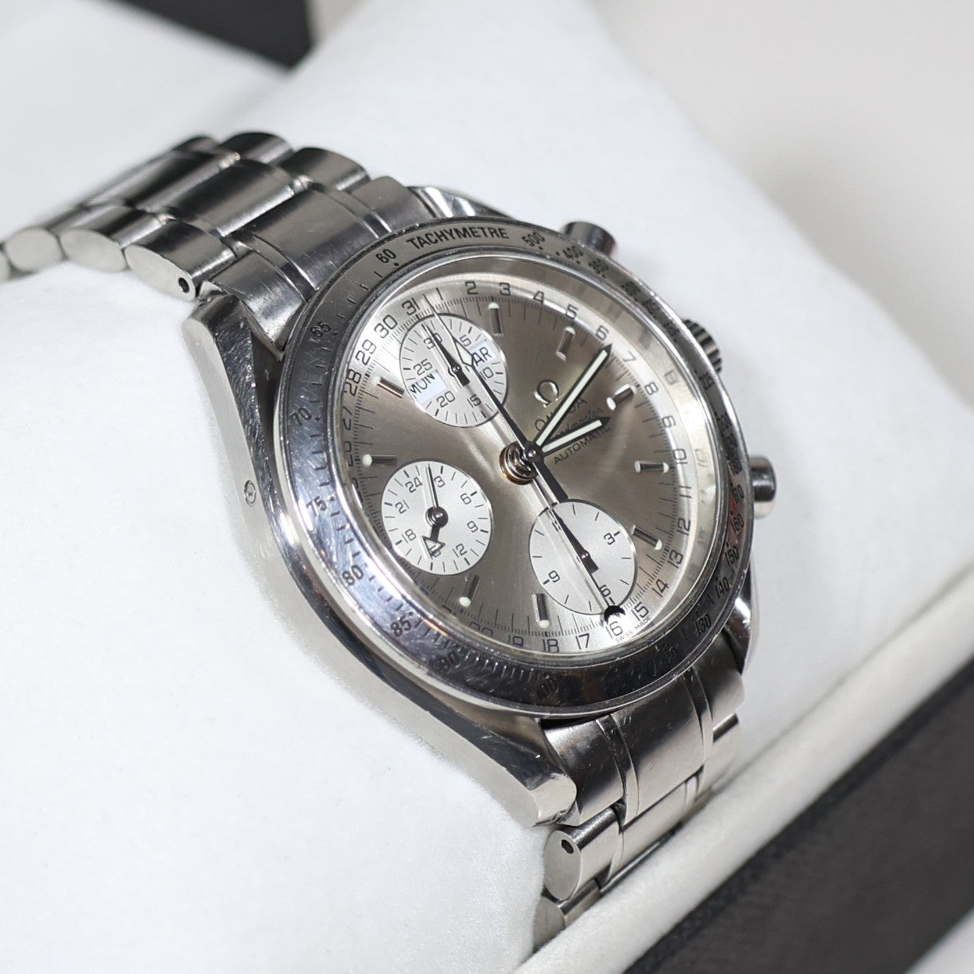 Omega Speedmaster Day Date Men's Stainless Steel Watch Pre-Owned 3523.30.00 - Chronobuy