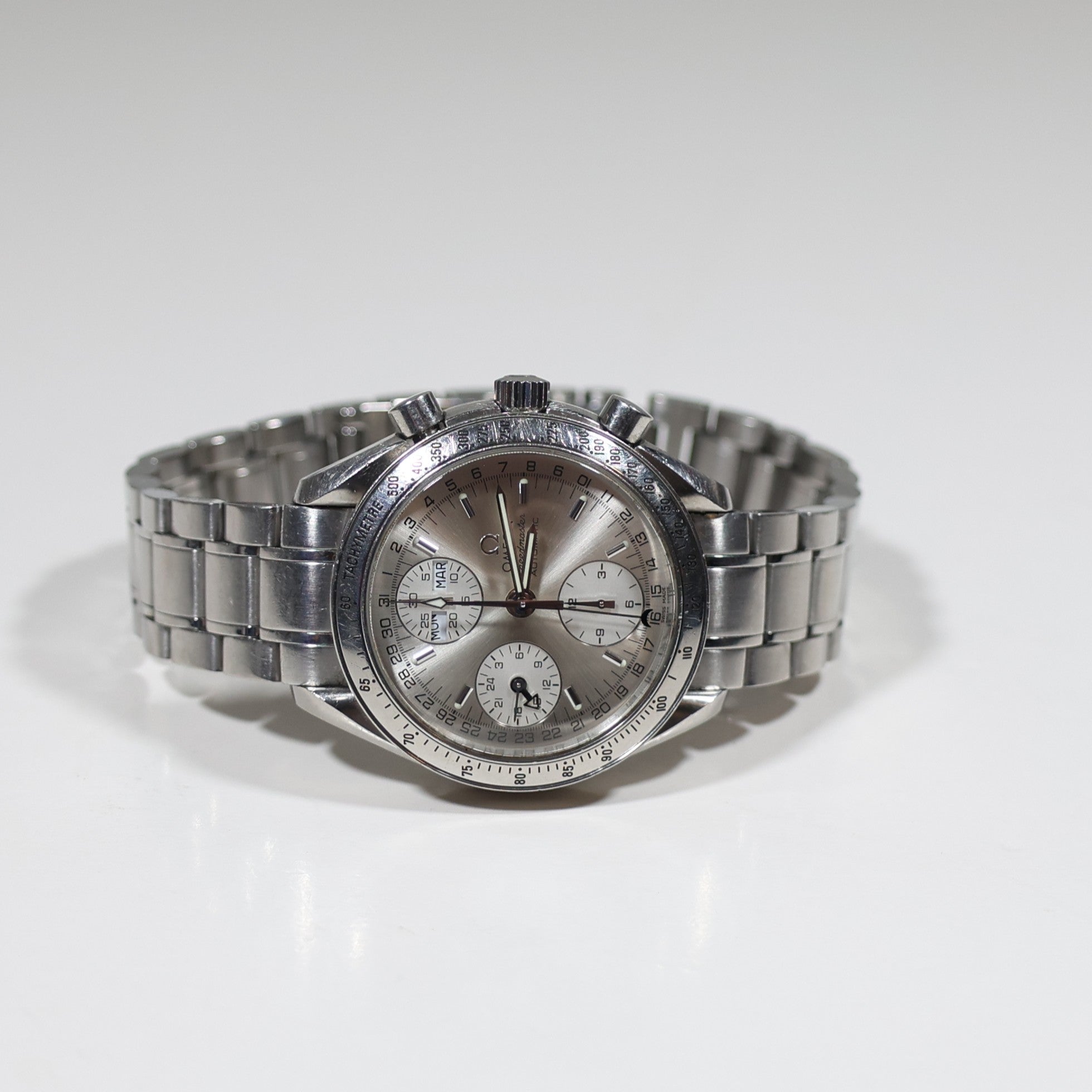 Omega Speedmaster Day Date Men's Stainless Steel Watch Pre-Owned 3523.30.00 - Chronobuy
