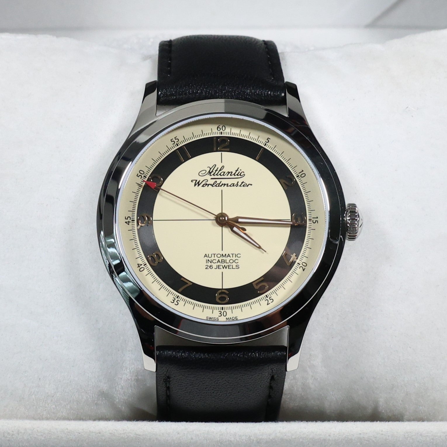 Atlantic Worldmaster Cream And Black Dial Men's Automatic Watch 53754.41.93RBK