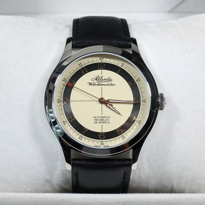 Atlantic Worldmaster Cream And Black Dial Men's Automatic Watch 53754.41.93RBK