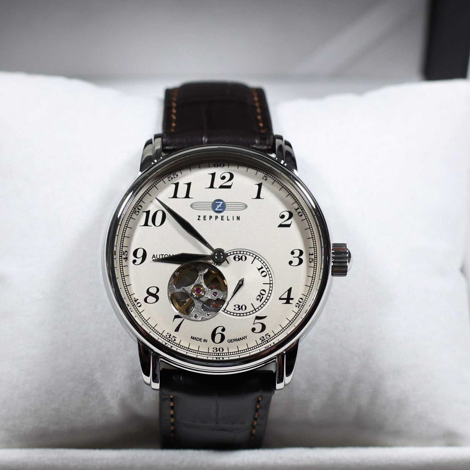 Zeppelin LZ127 Graf Zeppelin Automatic Men's Skeleton Champagne Dial Watch 7666-