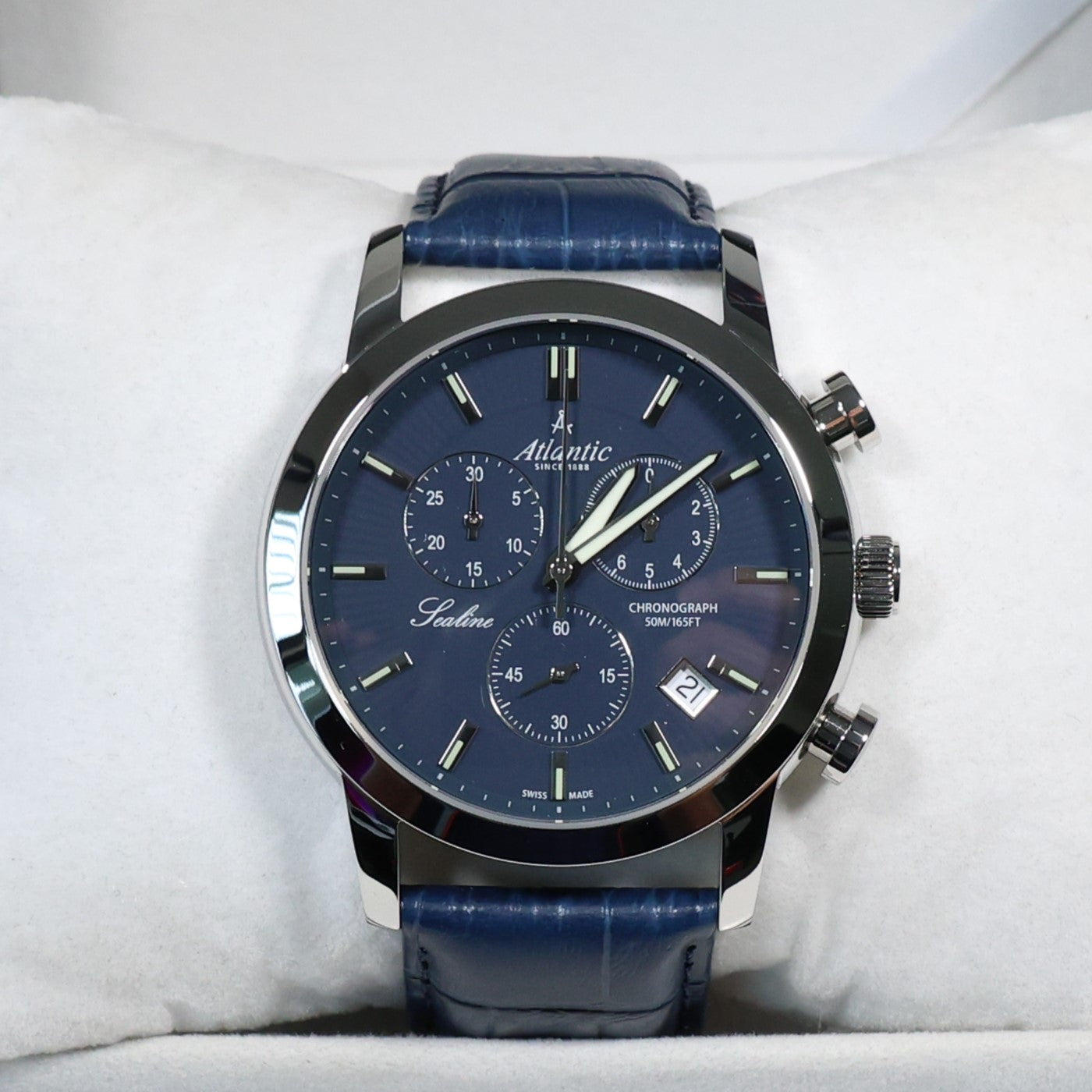 Atlantic Sealine Stainless Steel Blue Dial Men's Chronograph Watch 62450.41.51