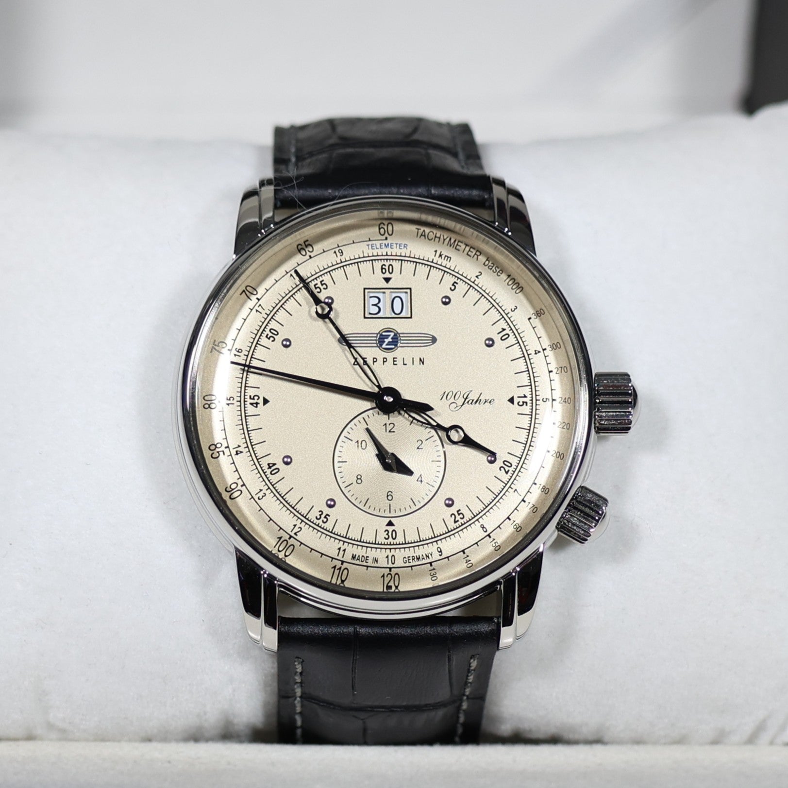 Zeppelin Quartz Men's 100 Jahre GMT 42mm Pilots Watch 7640-5