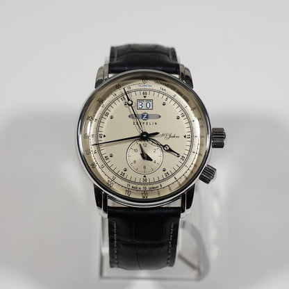 Zeppelin Quartz Men's 100 Jahre GMT 42mm Pilots Watch 7640-5