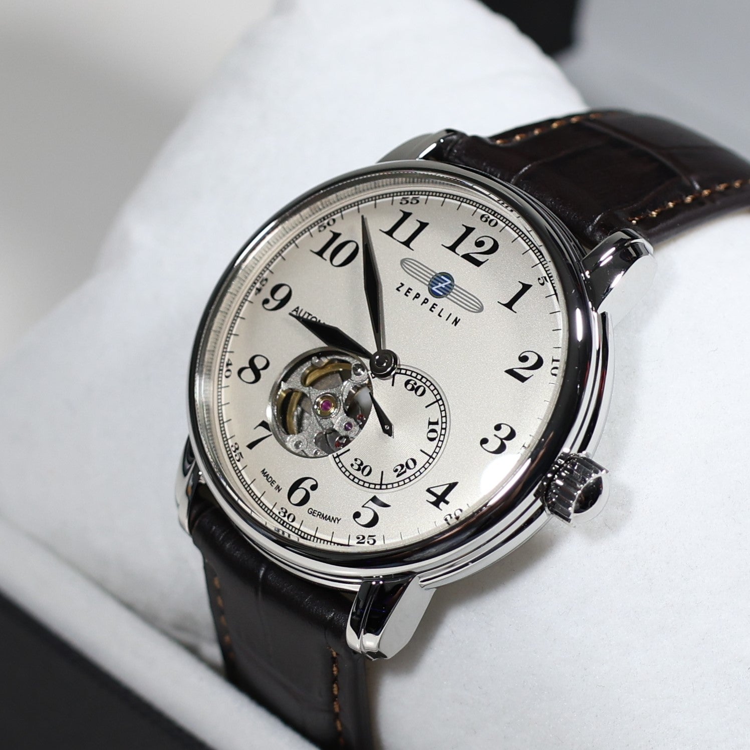 Zeppelin LZ127 Graf Zeppelin Automatic Men's Skeleton Champagne Dial Watch 7666-5