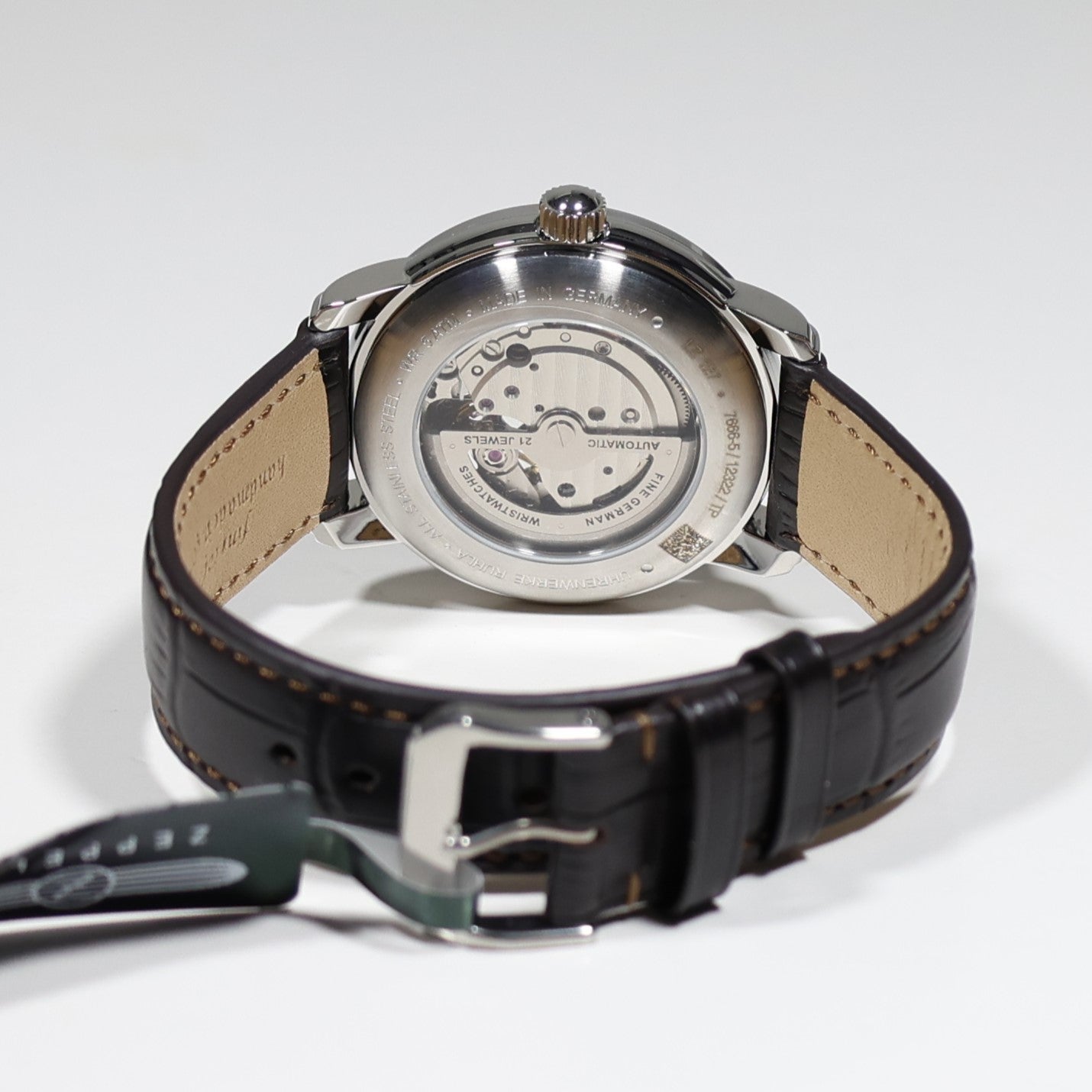 Zeppelin LZ127 Graf Zeppelin Automatic Men's Skeleton Champagne Dial Watch 7666-5