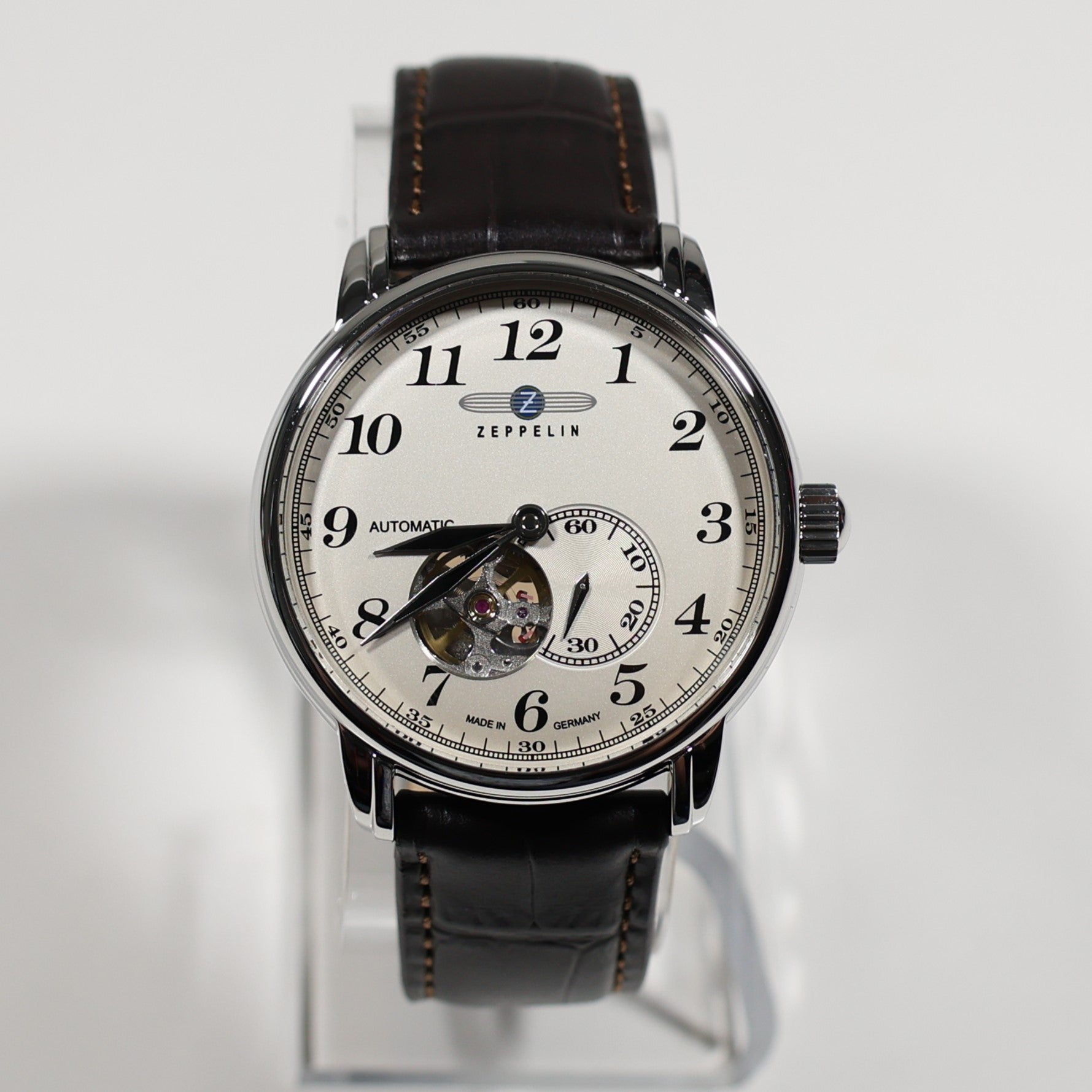 Zeppelin LZ127 Graf Zeppelin Automatic Men's Skeleton Champagne Dial Watch 7666-5