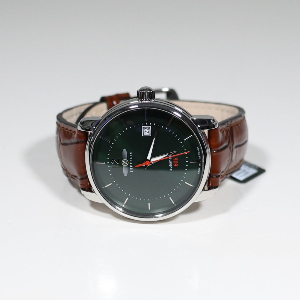Zeppelin Green Dial Bodensee Men's Automatic 41mm Watch 8160-4