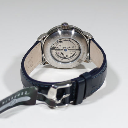 Zeppelin Atlantic Blue Dial Men's Automatic Leather Strap Watch 8460-3 - Chronobuy