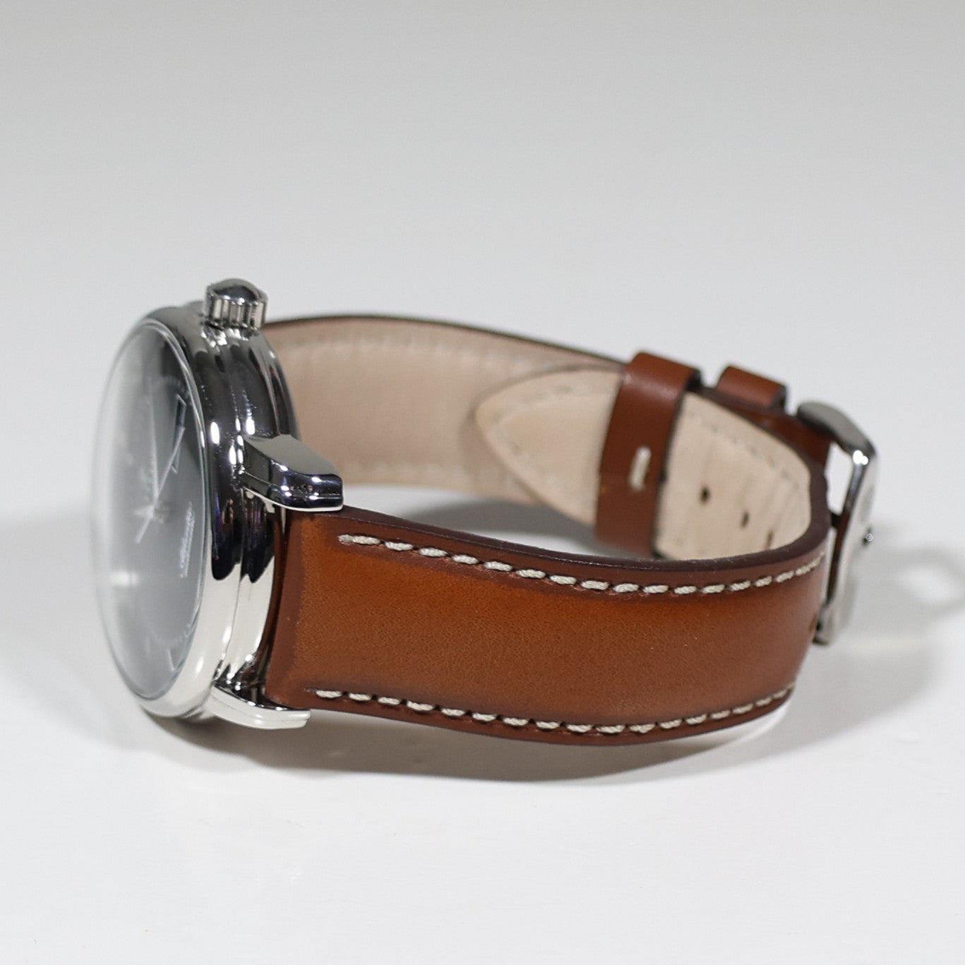 Zeppelin Atlantic Automatic Green Dial Black Leather Strap Men's Watch 8466-4 - Chronobuy